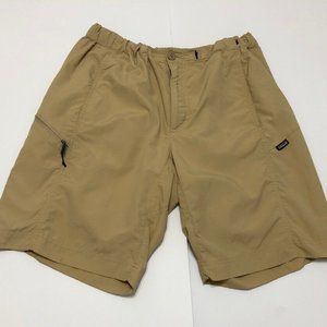 Patagonia Men's Tan Khaki Outdoor Hiking Fishing Button Fly Shorts 51884 Sz M